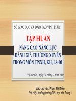 Đánh giá thường xuyên môn TNXH - KH - LSĐL