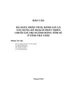 BÁO CÁORÀ SOÁT, PHÂN TÍCH, ĐÁNH GIÁ VÀXÂY DỰNG KẾ HOẠCH PHÁT TRIỂNCHUỖI GIÁ TRỊ NGÀNH HÀNG TÔM SÚ Ở TỈNH TRÀ VINH