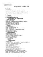 Giáo án Hoạt động tập thể Lớp 4 - Tuần 12 - Năm học 2011-2012