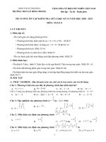 ĐỀ CƯƠNG TOÁN 8-NH: 2020-2021