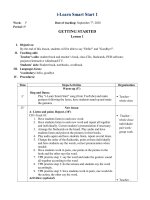 giáo án tiếng anh lớp 1 giáo trình ilearn smart start