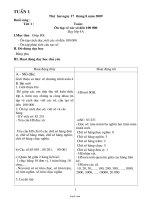 Thiết kế bài soạn lớp 4 - Tuần 1 năm học 2009