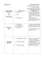 giáo án phụ tuần 30 thuỷ lớp 5 tuổi A2 năm 2019-2020