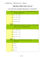 Câu hỏi trắc nghiệm- Chương III Hình học 10