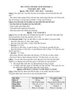 ĐỀ CƯƠNG MÔN HÓA SINH HK2- KHỐI 6-7-8-9