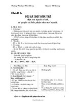 Giáo án Quyền và bổn phận của trẻ em - Chủ đề 1 đến chủ đề 5 - Trường Tiểu học Tiền Phong