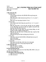 Giáo án Đại số CB 10 Bài 2: Phương trình qui về bậc nhất, bậc hai một ẩn