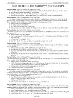 Một số đề thi tốt nghiệp và thi vào THPT môn Toán Hình