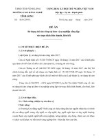 ĐỀ ÁN Sử dụng tài sản công tại đơn vị sự nghiệp công lập vào mục đích liên doanh, liên kết