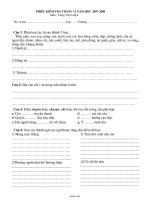 Đề khảo sát Tiếng Việt 4 theo từng tháng