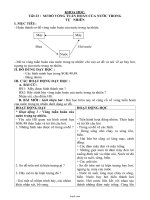 Giáo án Khoa học 4 tuần 12 tiết 23: Sơ đồ vòng tuần hoàn của nước trong tự nhiên