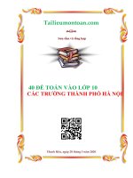 Bộ đề ôn thi vào 10 môn Toán