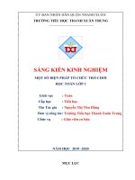 một số biện pháp tổ chức trò chơi học toán lớp 1 