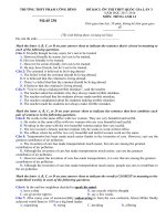 đề đáp án kscl lần 3 môn tiếng anh năm học 2017 2018 thpt phạm công bình