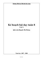 Kế hoạch bài dạy tuần 8 - Lớp 1