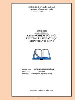 Sáng kiến kinh nghiệm Kinh nghiệm đổi mới phương pháp dạy học môn Toán ở Lớp 5