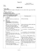 Giáo án Lớp 4 - Tuần 20 - Năm học 2009-2010 (Chuẩn kiến thức kỹ năng 3 cột)