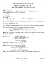 Bộ đề ôn thi học sinh giỏi – Năm học 2011 - 2012
