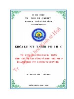 Luận văn kinh tế THỰC TRẠNG CÔNG TÁC KẾ TOÁN THUẾ GIÁ TRỊ GIA TĂNG VÀ THUẾ THU NHẬP DOANH NGHIỆP TẠI CÔNG TY SCAVI HUẾ