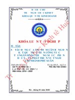Luận văn kinh tế Sự tác động của Thẻ điểm cân bằng đến kết quả thực hiện công việc tại Ngân hàng Thương mại Cổ phần