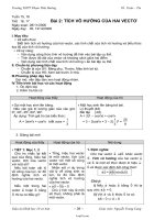 Giáo án Hình học CB 10 Chương 2 Bài 2: Tích vô hướng của hai vectơ