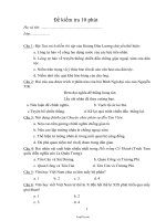 Đề kiểm tra 10 phút Ngữ văn 10