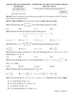 Đề thi giữa kì 2 Toán 10 năm 2020 - 2021 trường Phan Đình Phùng - Hà Nội - TOANMATH.com