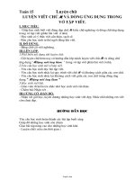 Giáo án Luyện chữ lớp 2 - Tuần 15: Luyện viết chữ m và dòng ứng dụng trong vở tập viết