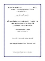 Đánh giá kết quả chẩn đoán và điều trị viêm bàng quang cấp ở phụ nữ tại phòng khám tiết niệu 