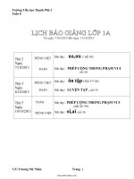 Bài giảng Lớp 1 - Tuần 8 - Trường Tiểu học Thạnh Phú 2