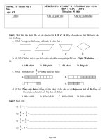 Đề kiểm tra cuối kỳ II – Năm học 2010 – 2011 môn: Toán lớp 4