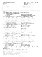 Đề kiểm tra 1 tiết Đại số 10 kì 1- Bài 1