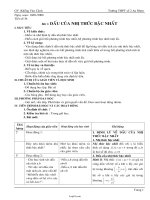 Giáo án dạy Đại số 10 cơ bản tiết 36: Dấu của nhị thức bậc nhất