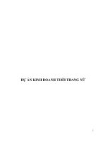 DỰ án KINH DOANH THỜI TRANG nữ