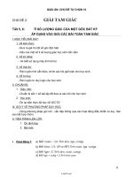 Giáo án chủ đề tự chọn 10 chủ đề 2: Giải tam giác