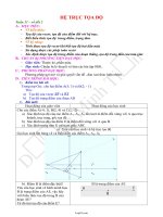 Giáo án Hình học 10 Tuần 11 – số tiết 2: Hệ trục tọa độ