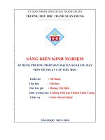 áp dụng phương pháp đan mạch vào giảng dạy môn mĩ thuật cấp tiểu học 