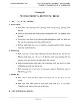 Giáo án Đại số 10 - Ban khoa học tự nhiên - Chương 3: Phương trình và hệ phương trình