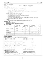 Giáo án Đại số 10 chuẩn tiết 31: Kiểm tra học kì I