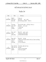 Giáo án Tổng hợp lớp 1 - Năm học 2008 - 2009 - Trường TH Số 1 Ngô Mây - Tuần 24