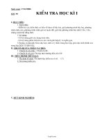 Giáo án Đại số cơ bản 10 tiết 30: Kiểm tra học kì I