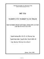 Một số biện pháp giúp học sinh lớp 4 luyện tập quan sát cây cối