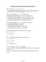 Bài tập Chuyên đề: hàm số bậc nhất và bậc hai