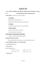 Giáo án Đại số 10 tiết 23: Phương trình và hệ phương trình bậc nhất nhiều ẩn (tiết 2)
