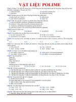 [Hóa học 12] Trắc nghiệm VẬT LIỆU POLIME (Word)