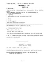 Giáo án Sinh hoạt lớp 2 - Tuần 21