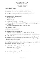 Kiểm tra định kì – Giữa học kỳ I (năm 2013 – 2014) môn: Toán lớp 5