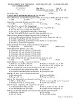 ĐỀ VÀ ĐÁP ÁN KIỂM TRA GIỮA KỲ 1 MÔN ĐỊA LÍ LỚP 10, NH ...