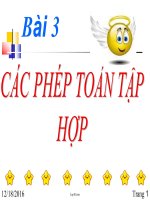 Giáo án Đại số 10 bài 3: Các phép toán tập hợp
