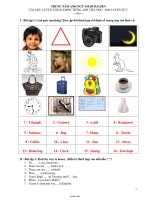 Tài liệu luyện thi olympic tiếng Anh tiểu học - Bài luyện số 7